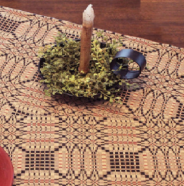 Trenton Jacquard Nutmeg Black Red Placemat PM243025 - The Fox Decor